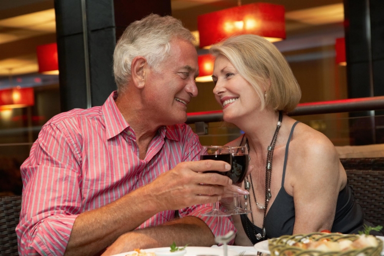 Older Couple Drinking Wine